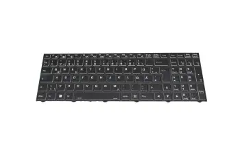 6-80-NJ500-07A-K Original Clevo Tastatur DE (deutsch) schwarz/weiß mit Backlight weiß