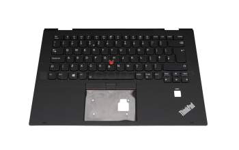 01HY839 Original Lenovo Tastatur inkl. Topcase UK (englisch) schwarz/schwarz mit Backlight und Mouse-Stick