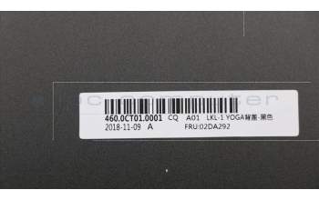 Lenovo 02DA292 COVER FRU LCD A cover,YG,BK