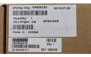 Lenovo 04W4230 FRU Speaker ASM