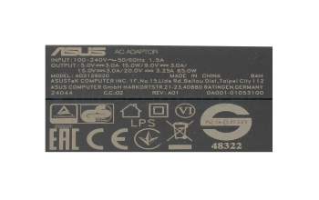 0A001-00443200 Original Asus USB-C Netzteil 65,0 Watt EU Wallplug