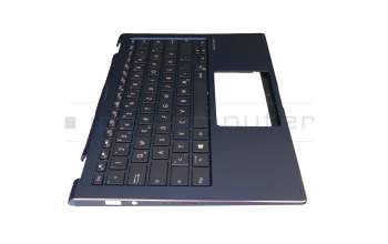 0KN1-682GE13 Original Pegatron Tastatur inkl. Topcase DE (deutsch) schwarz/blau mit Backlight