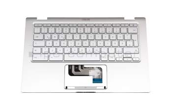 0KN1-7EGE12 Original Asus Tastatur inkl. Topcase DE (deutsch) silber/silber mit Backlight