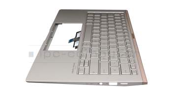 0KNB0-262WGE00 Original Asus Tastatur inkl. Topcase DE (deutsch) silber/silber mit Backlight