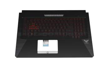 13N1-6EA0521 Original Asus Tastatur inkl. Topcase FR (französisch) schwarz/rot/schwarz mit Backlight