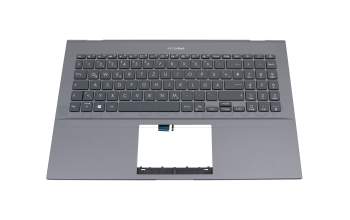 13NB0RX2AM0301 Original Asus Tastatur inkl. Topcase DE (deutsch) grau/grau mit Backlight