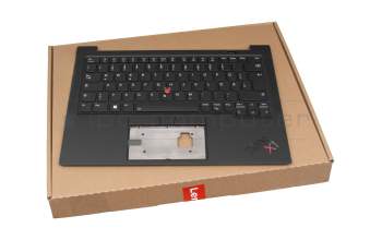 20221028LKC Original Lenovo Tastatur inkl. Topcase DE (deutsch) schwarz/schwarz mit Backlight und Mouse-Stick