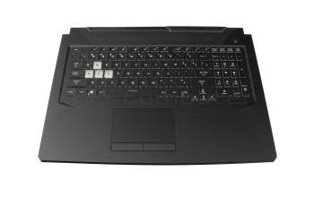 33NJFTAJN00 Original Asus Tastatur inkl. Topcase US (englisch) schwarz/transparent/grau mit Backlight