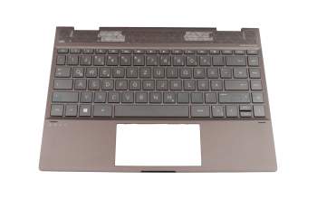 439.0EC02.0002 Original HP Tastatur inkl. Topcase DE (deutsch) schwarz/grau mit Backlight