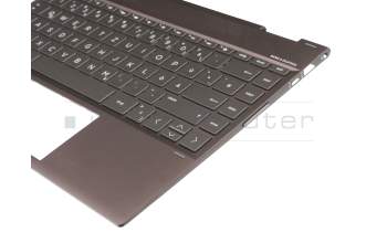 439.0EC02.0002 Original HP Tastatur inkl. Topcase DE (deutsch) schwarz/grau mit Backlight