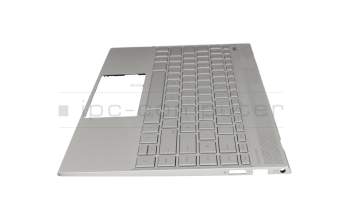 46M0EFCS0061 Original HP Tastatur inkl. Topcase DE (deutsch) silber/silber mit Backlight