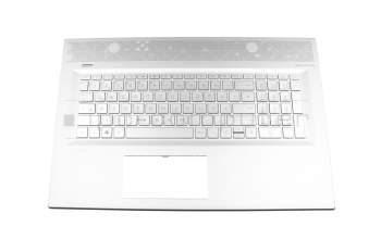 46M0EJCS0003 Original HP Tastatur inkl. Topcase DE (deutsch) silber/silber mit Backlight