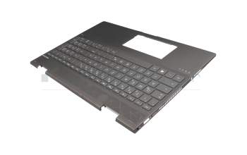 490.0EH07.BS0G Original HP Tastatur inkl. Topcase DE (deutsch) grau/grau mit Backlight