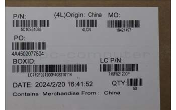 Lenovo 5C10S31088 CABLE CABLE L83FF IO/B L HONG YUEN FPC