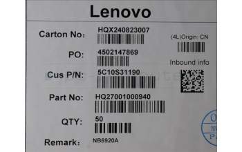 Lenovo 5C10S31190 CABLE EDP cable H 21NH 1080P