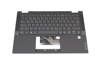 5CB0Y85534 Original Lenovo Tastatur inkl. Topcase DE (deutsch) grau/grau (Fingerprint)