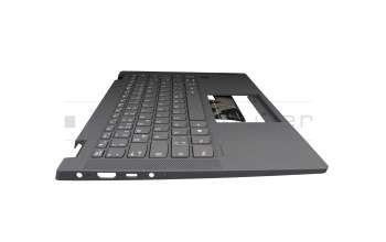 5CB0Y85534 Original Lenovo Tastatur inkl. Topcase DE (deutsch) grau/grau (Fingerprint)