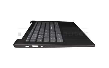 5CB1A14134 Original Lenovo Tastatur inkl. Topcase DE (deutsch) grau/grau mit Fingerprint