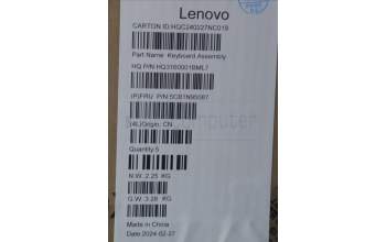 Lenovo 5CB1N95087 Tastatur inkl. Topcase ASM SWS H 83DS FP LG