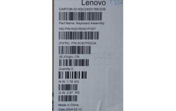 Lenovo 5CB1P50224 Tastatur inkl. Topcase ASM FRA H83E2 LG PST