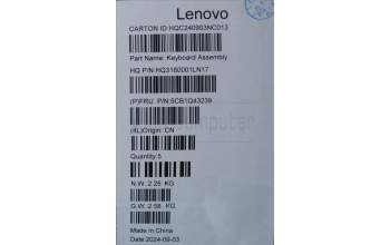 Lenovo 5CB1Q43239 Tastatur inkl. Topcase ASM GER H 83GH FP LG