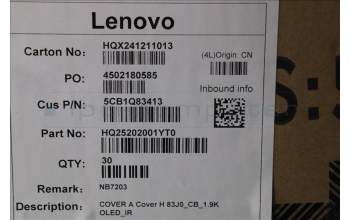 Lenovo 5CB1Q83413 COVER A Cover H 83J0_CB_1.9K OLED_IR