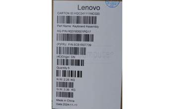 Lenovo 5CB1R07739 COVER UpASSYH83J1 GER LG 3CELL ML BL