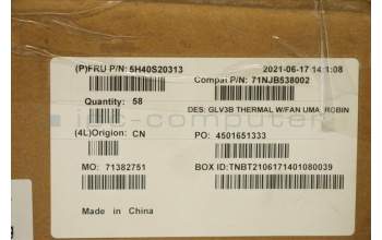 Lenovo 5H40S20313 HEATSINK Thermal module C 21A4 Robin