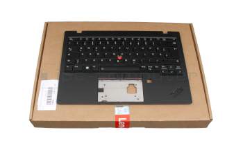 5M11H41876 Original Lenovo Tastatur inkl. Topcase DE (deutsch) schwarz/schwarz mit Backlight und Mouse-Stick