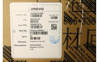 Lenovo 5SB0S31974 SPEAKERINT Speaker H 21CX L+R