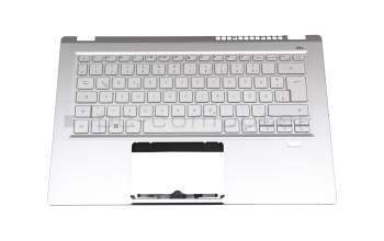 71NK21BO274 Original Acer Tastatur inkl. Topcase DE (deutsch) silber/silber mit Backlight