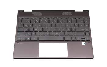 8CG2151W6N Original HP Tastatur inkl. Topcase DE (deutsch) grau/grau mit Backlight