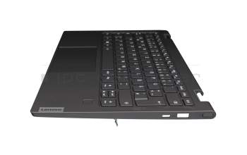 8SST60T24785 Original Lenovo Tastatur inkl. Topcase DE (deutsch) grau/grau mit Backlight