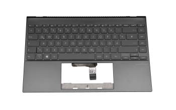 90NB0QX0-R30GE1 Original Asus Tastatur inkl. Topcase DE (deutsch) grau/schwarz