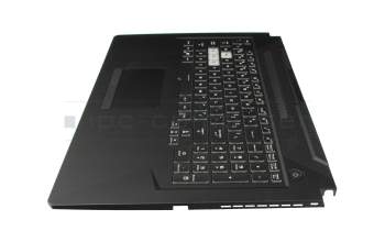 90NR0743-R30US0 Original Asus Tastatur inkl. Topcase US (englisch) schwarz/transparent/grau mit Backlight