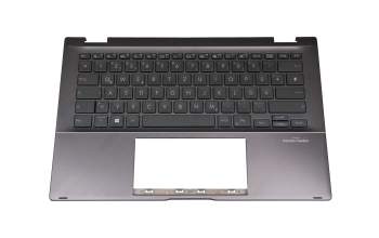 9Z.NFKBU.G0G Original Darfon Tastatur inkl. Topcase DE (deutsch) grau/grau mit Backlight (Gun Metal Grey)