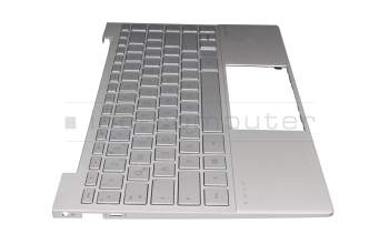 AM2V5000A00 Original HP Tastatur inkl. Topcase DE (deutsch) silber/silber mit Backlight