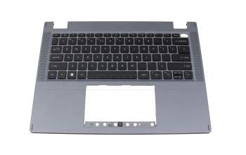Acer TravelMate Spin P4 (P414RN-41) Original Tastatur inkl. Topcase US (englisch) schwarz/blau mit Backlight