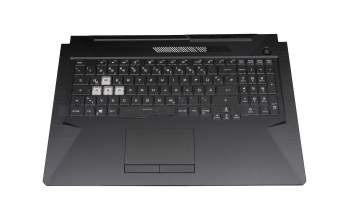 Asus FX706HC Original Tastatur inkl. Topcase DE (deutsch) schwarz/transparent/schwarz mit Backlight