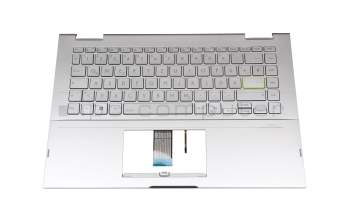 Asus VivoBook Flip 14 TP470EZ Original Tastatur inkl. Topcase DE (deutsch) silber/silber mit Backlight