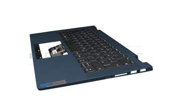 C550-14 Main Original Lenovo Tastatur inkl. Topcase DE (deutsch) dunkelgrau/blau mit Backlight blau