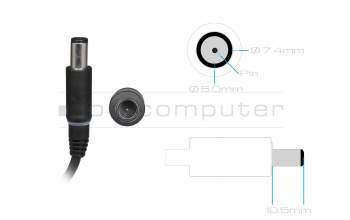 C7VJC Original Dell Netzteil 90,0 Watt abgerundete Bauform