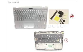 Fujitsu CP805572-XX UPPER ASSY INCL. KEYB GERMAN W/FP