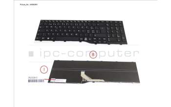 Fujitsu CP825836-XX KEYBOARD BLACK SWISS WIN11