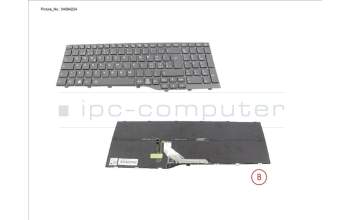 Fujitsu CP825855-XX KEYBOARD BLACK W/ BL SWISS WIN10&11