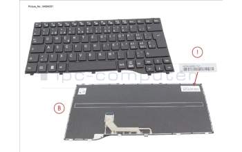 Fujitsu CP842061-XX KEYBOARD BLACK NORMAL SWISS (NEW_FN)