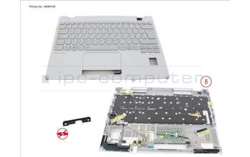 Fujitsu CP846860-XX UPPER ASSY W/ KB WHITE SPAIN W/ PV