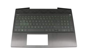 FA28B000H00 Original HP Tastatur inkl. Topcase DE (deutsch) schwarz/grün/schwarz mit Backlight