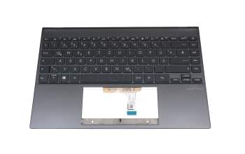 HQ21013156007 Original Asus Tastatur inkl. Topcase DE (deutsch) grau/grau mit Backlight