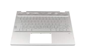 L15909-041 Original HP Tastatur inkl. Topcase DE (deutsch) silber/silber mit Backlight